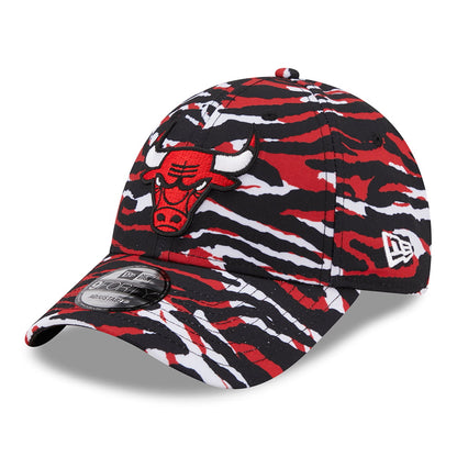 Gorra de béisbol 9FORTY NBA AOP Camo Print Chicago Bulls de New Era - Rojo