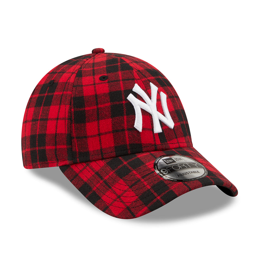 Gorra de béisbol 9FORTY MLB Check New York Yankees de New Era - Negro-Rojo