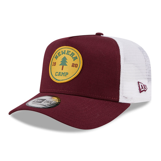 Gorra Trucker NE Camp Patch A-Frame de New Era - Granate