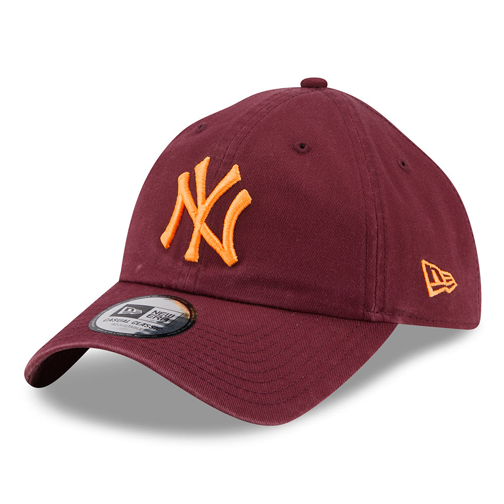 Gorra de béisbol 9TWENTY MLB League Casual New York Yankees de New Era - Granate Lavado