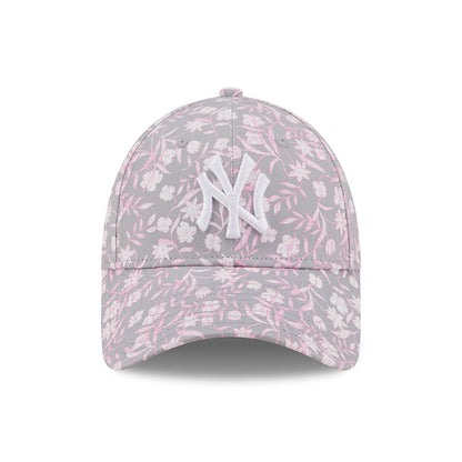 Gorra de béisbol mujer 9FORTY MLB Floral New York Yankees de New Era - Gris Claro