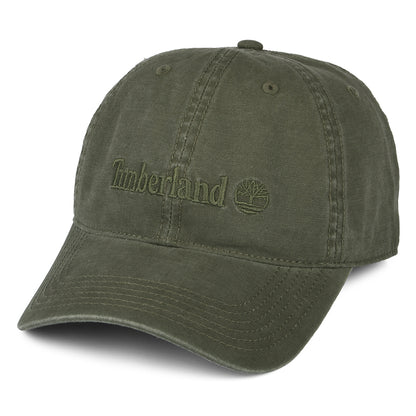 Gorra de béisbol Cooper Hill de algodón de Timberland - Oliva Oscuro