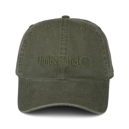 Gorra de béisbol Cooper Hill de algodón de Timberland - Oliva Oscuro