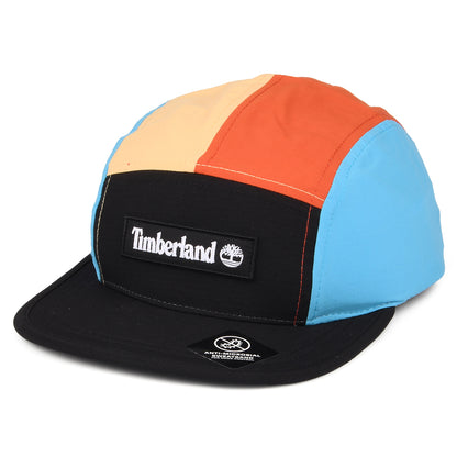 Gorra 5 paneles Colorblock de Timberland - Negro-Naranja-Azul Claro