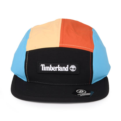 Gorra 5 paneles Colorblock de Timberland - Negro-Naranja-Azul Claro