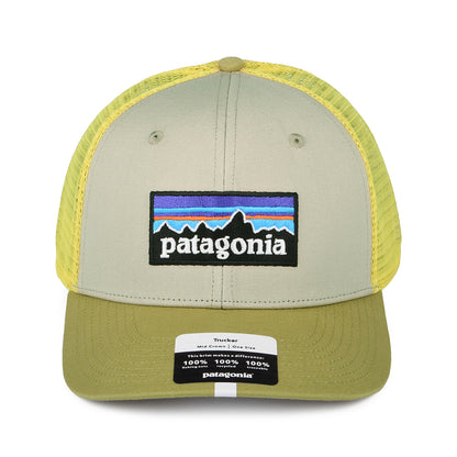 Gorra Trucker P-6 Logo de algodón orgánico de Patagonia - Beige Arena-Amarillo