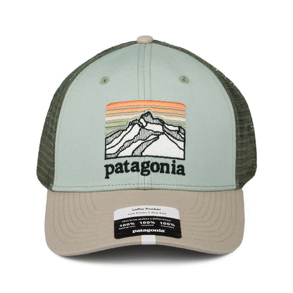 Gorra Trucker Line Logo Ridge LoPro de algodón orgánico de Patagonia - Menta