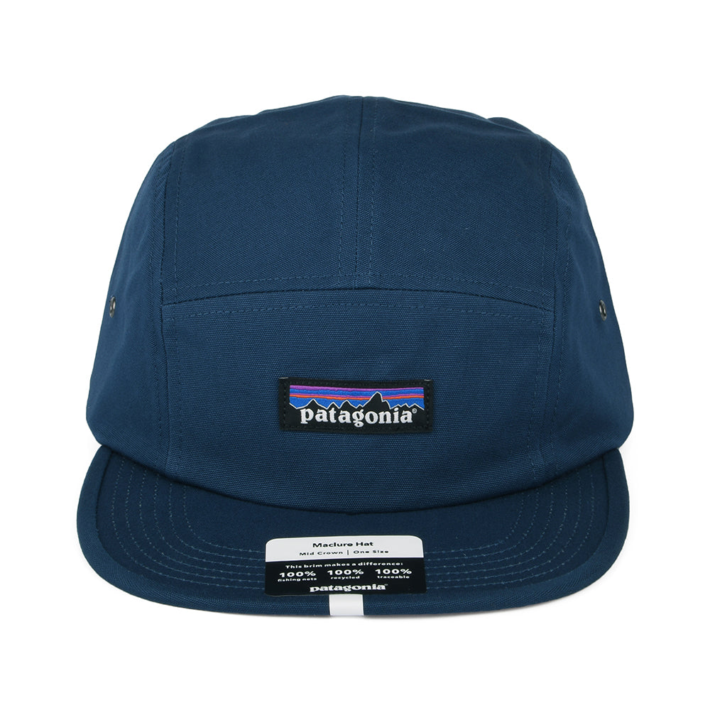 Gorra 5 paneles P-6 Label Maclure de algodón orgánico de Patagonia - Azul Marino