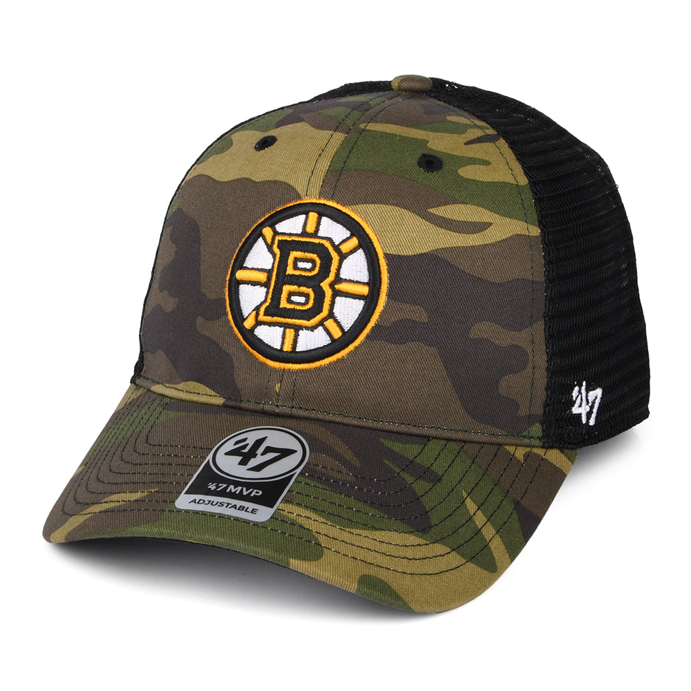 Gorra Trucker NHL Camo Branson MVP Boston Bruins de 47 Brand - Camuflaje