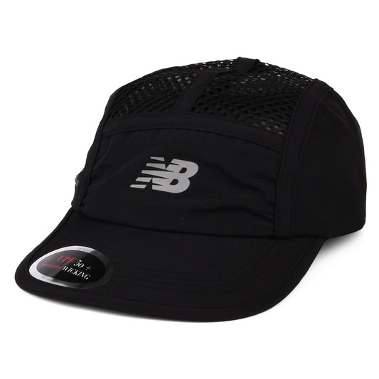 Gorra 5 paneles Running Stash plegable de New Balance - Negro