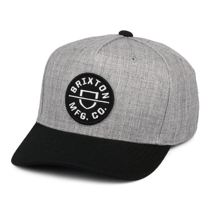 Gorra Snapback Crest C NetPlus MP de Brixton - Gris Jaspeado-Negro