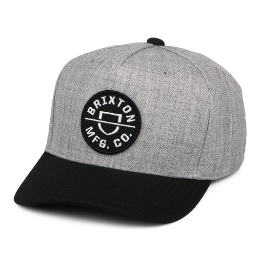 Gorra Snapback Crest C NetPlus MP de Brixton - Gris Jaspeado-Negro