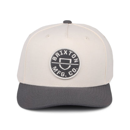 Gorra Snapback Crest C NetPlus MP de Brixton - Blanco Roto-Gris