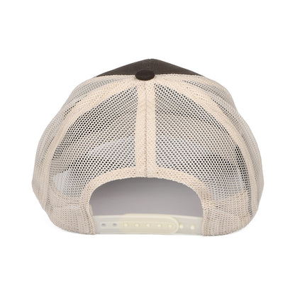 Gorra Trucker Rival Stamp NetPlus MP de Brixton - Marrón-Blanco Roto