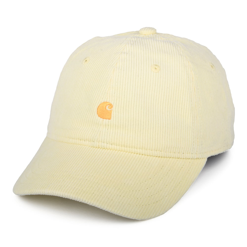 Gorra de béisbol Harlem de pana de Carhartt WIP - Amarillo Claro