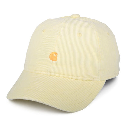 Gorra de béisbol Harlem de pana de Carhartt WIP - Amarillo Claro