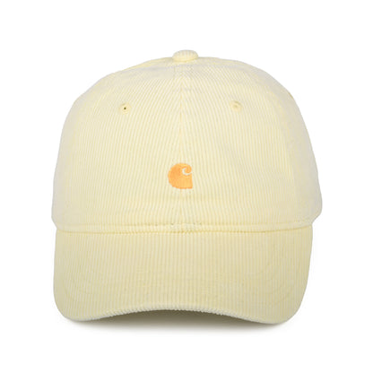Gorra de béisbol Harlem de pana de Carhartt WIP - Amarillo Claro