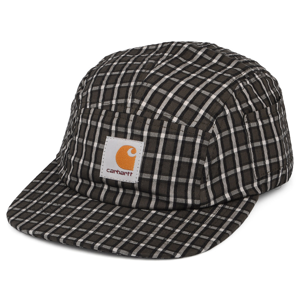 Gorra 5 paneles Dryden de Seersucker de algodón a cuadros de Carhartt WIP - Ciprés
