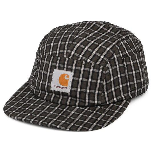 Gorra 5 paneles Dryden de Seersucker de algodón a cuadros de Carhartt WIP - Ciprés