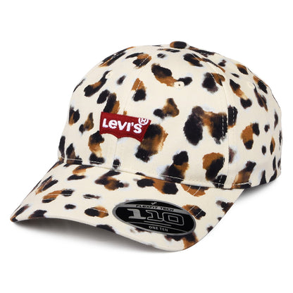 Gorra de béisbol mujeres Mid Batwing Flexfit Leopardo de Levi's - Marrón