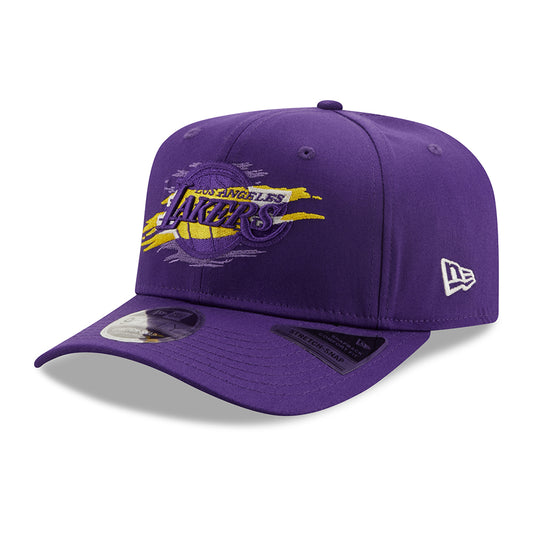 Stretch Snapback Cap 9FIFTY Stretch NBA Tear Logo L.A. Lakers de New Era - Morado