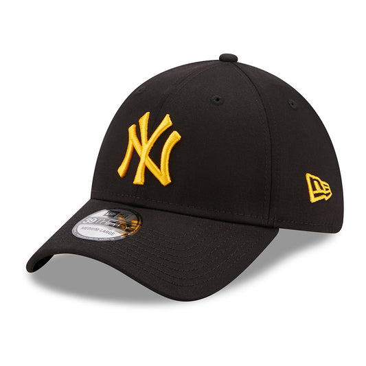 Gorra de béisbol 39THIRTY MLB League Essential I New York Yankees de New Era - Negro-Oro Oscuro
