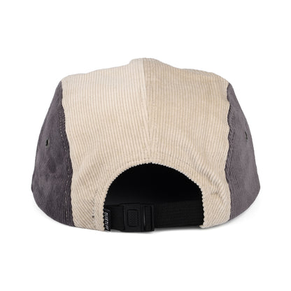 Gorra 5 paneles Colour Block de pana de The Quiet Life - Beige Arena-Gris