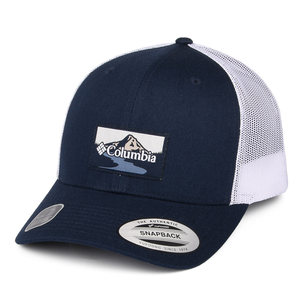 Gorra Trucker con malla de Columbia - Azul Marino-Blanco