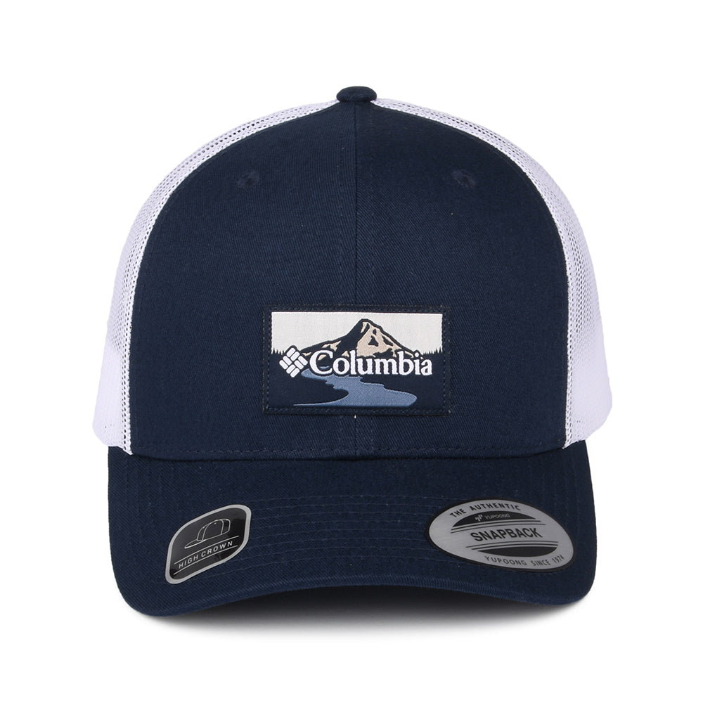 Gorra Trucker con malla de Columbia - Azul Marino-Blanco