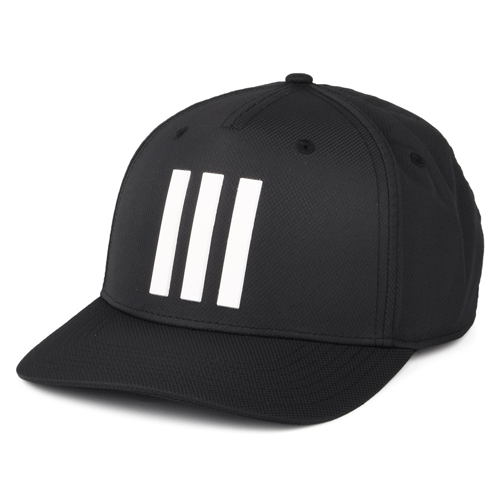 Gorra de béisbol Golf Tour 3 Stripes reciclado de Adidas - Negro