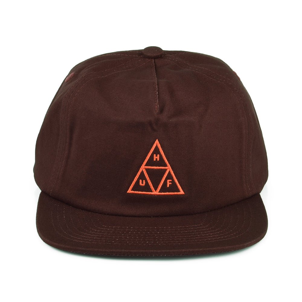 Gorra Snapback Triple Triangle Unstructured de HUF - Marrón