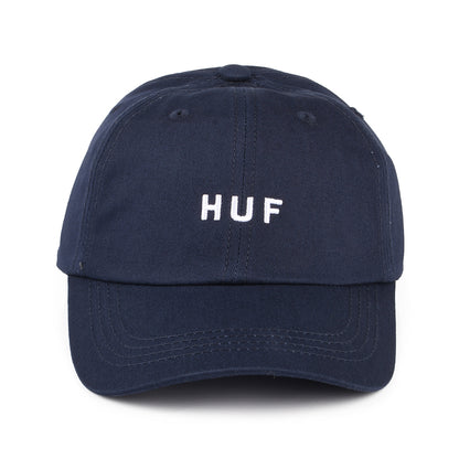 Gorra de béisbol Original Logo visera curvada de algodón de HUF - Azul Marino