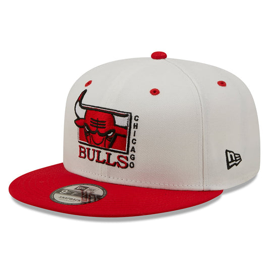Gorra de béisbol 9FIFTY MLB White Crown Chicago Bulls de New Era - Blanco-Rojo