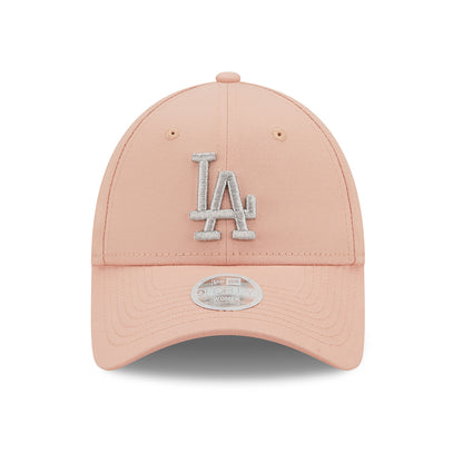 Gorra de béisbol mujer 9FORTY MLB Metallic Logo L.A. Dodgers de New Era - Rosa Claro-Plateado