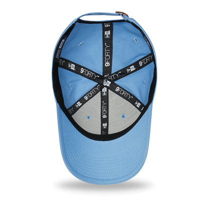 Gorra de béisbol mujer 9FORTY MLB Metallic Logo New York Yankees de New Era - Azul Claro-Cobrizo
