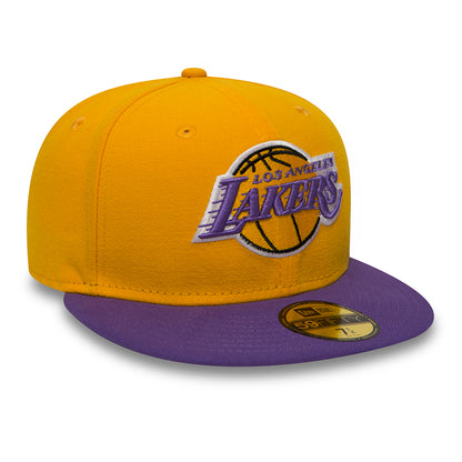 Gorra de béisbol 59FIFTY NBA Essential L.A. Lakers de New Era - Amarillo-Morado