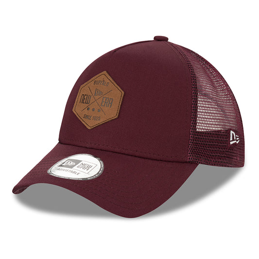 Gorra Trucker 9FORTY A-Frame Heritage Patch de New Era - Granate