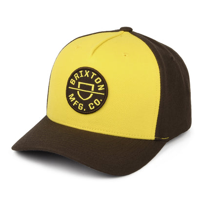 Gorra Snapback Crest C NetPlus MP de Brixton - Amarillo-Marrón
