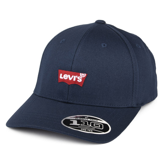 Gorra de béisbol Mid Batwing Flexfit con etiqueta lisa de Levi's - Azul Marino