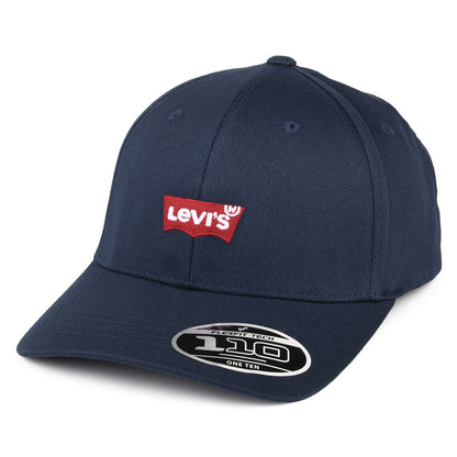 Gorra de béisbol Mid Batwing Flexfit con etiqueta lisa de Levi's - Azul Marino