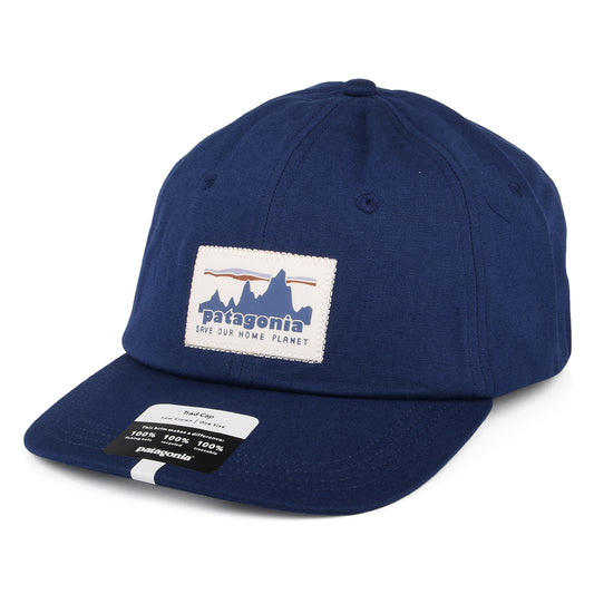 Gorra de béisbol 3 Skyline Trad de algodón orgánico de Patagonia - Azul Oscuro
