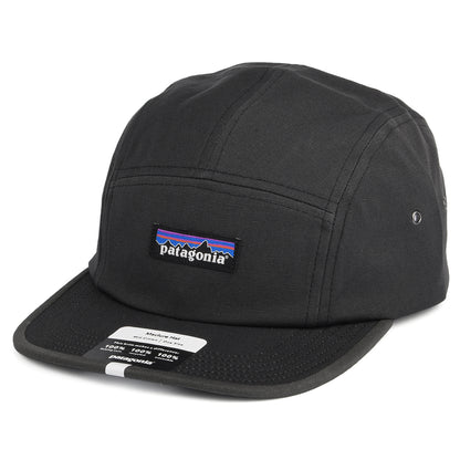 Gorra 5 paneles P-6 Label Maclure de algodón orgánico de Patagonia - Negro
