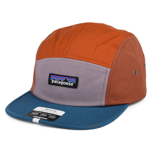 Gorra 5 paneles P-6 Label Maclure de algodón orgánico de Patagonia - Morado-Naranja-Azul