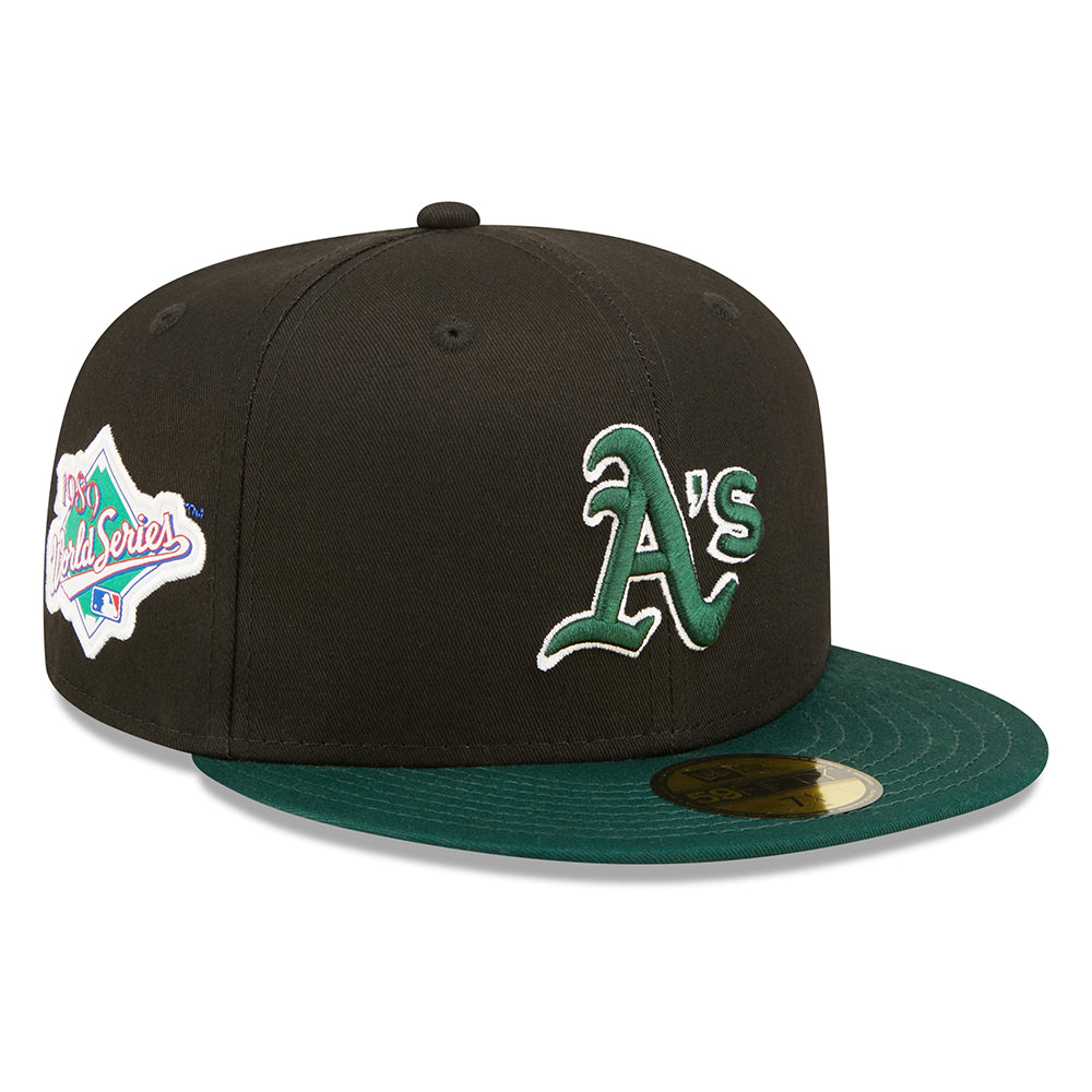 Gorra de béisbol 59FIFTY MLB World Series Oakland Athletics de New Era - Negro-Verde