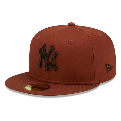Gorra de béisbol 59FIFTY MLB League Essential New York Yankees de New Era - Marrón-Negro