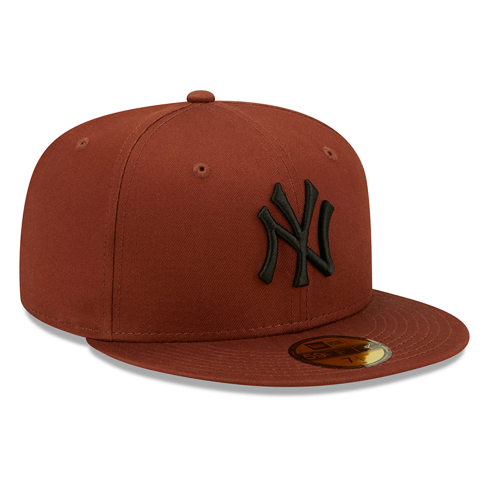 Gorra de béisbol 59FIFTY MLB League Essential New York Yankees de New Era - Marrón-Negro