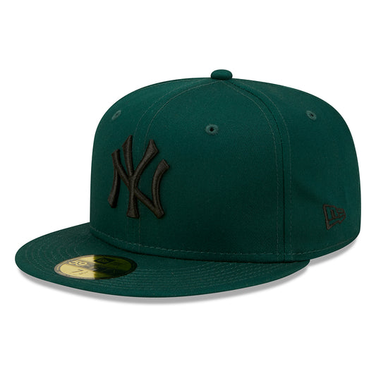 Gorra de béisbol 59FIFTY MLB League Essential New York Yankees de New Era - Verde Oscuro-Negro
