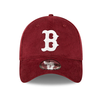 Gorra de béisbol 39THIRTY MLB Cord Boston Red Sox de New Era - Granate-Blanco