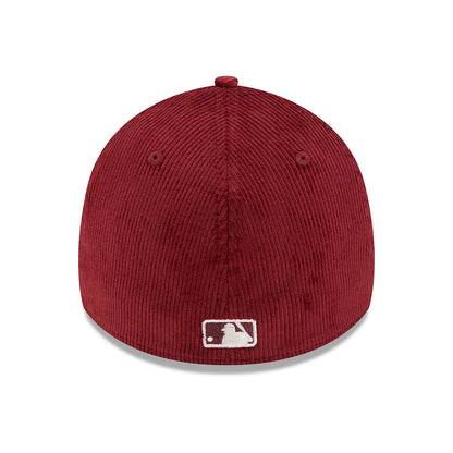 Gorra de béisbol 39THIRTY MLB Cord Boston Red Sox de New Era - Granate-Blanco