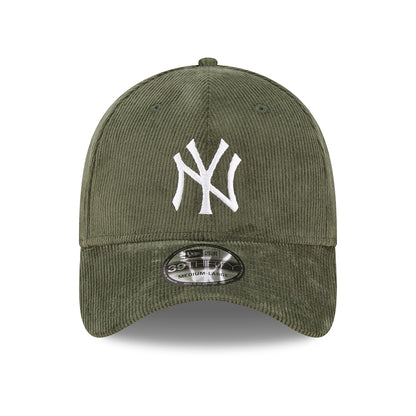 Gorra de béisbol 39THIRTY MLB Cord New York Yankees de New Era - Verde Oscuro-Blanco